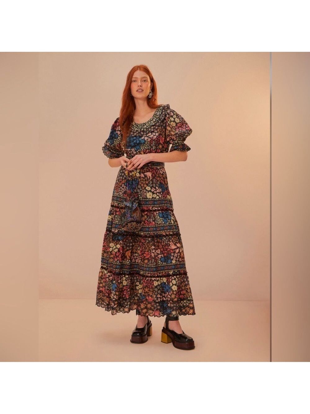 Farm Rio Black Jujus Garden Maxi Dress - Picture 9 of 10